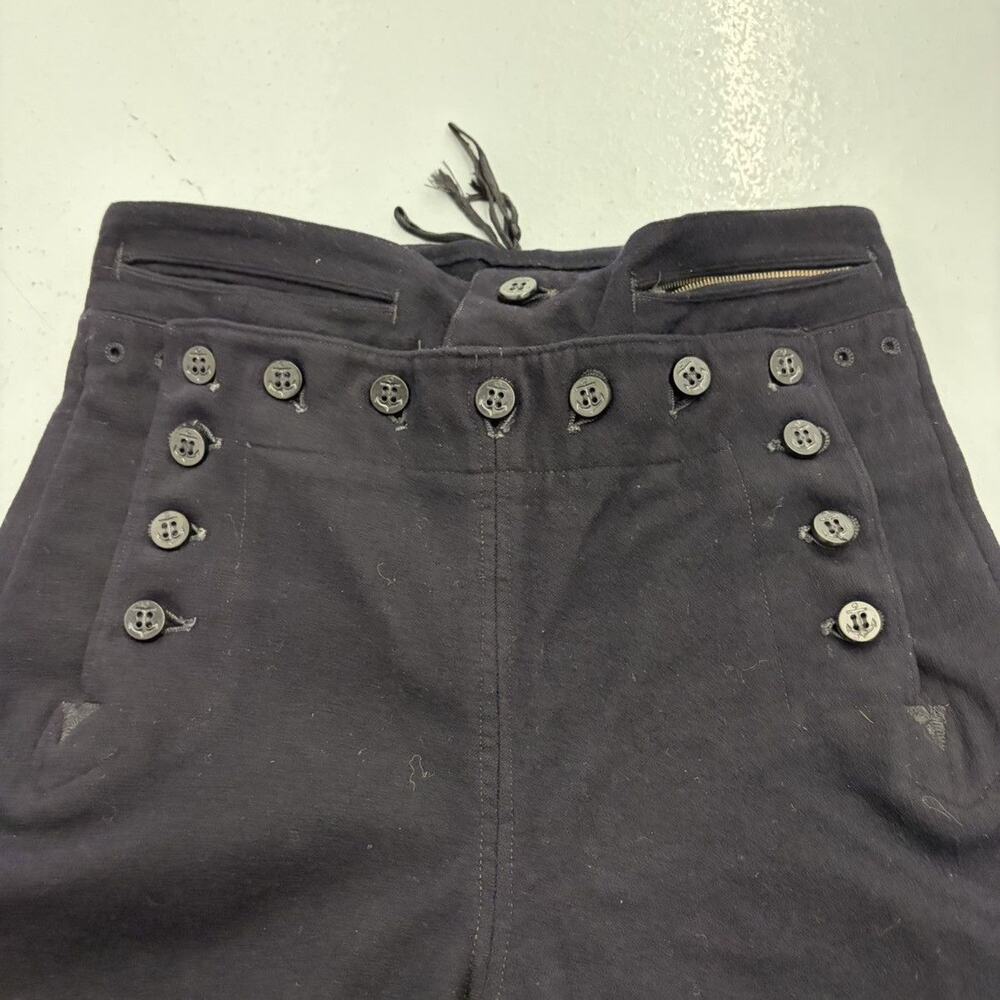 Vintage WW2 US Navy 13-Button Wool Sailor Pants 27x30 - Picture 2 of 4